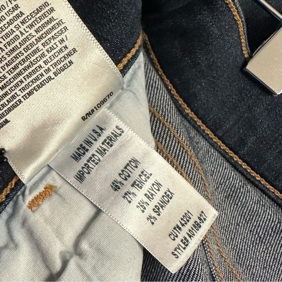 Agolde Stretch Ankle Dark Denim Whisker Jeans - Picture 9 of 9